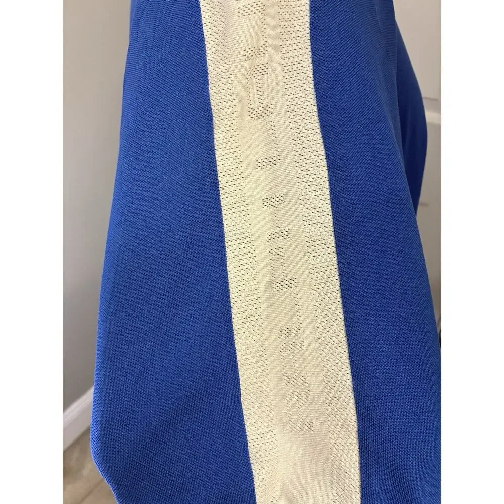 Polo Golf Ralph Lauren Shirt Men Large Blue White Big Pony Raglan Pro Fit L